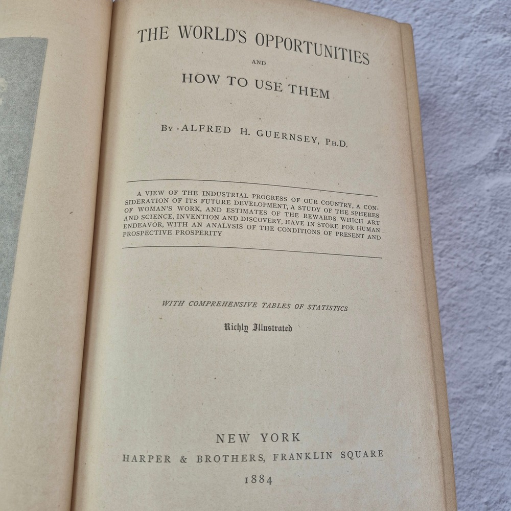The Worlds Opportunities and How to Use Them Alfred Hudson Guernsey Antique Book - Picture 12 of 16